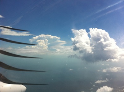 typical flying day over the bahamas