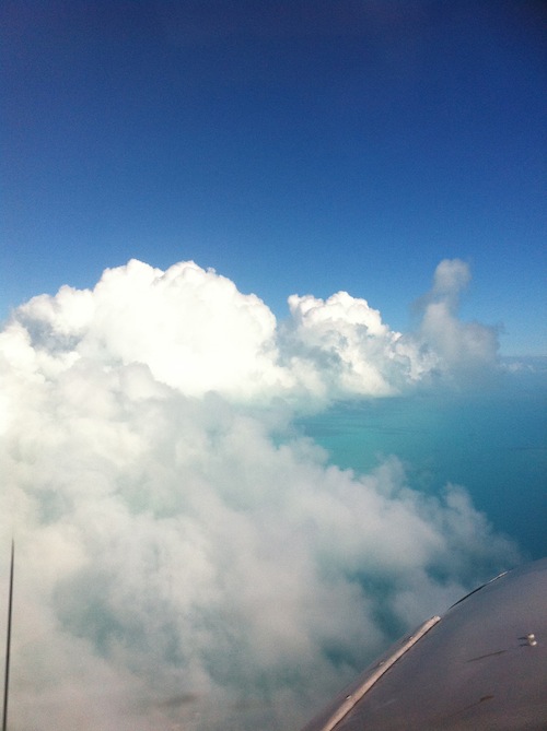 On cloud nine heading to Exuma