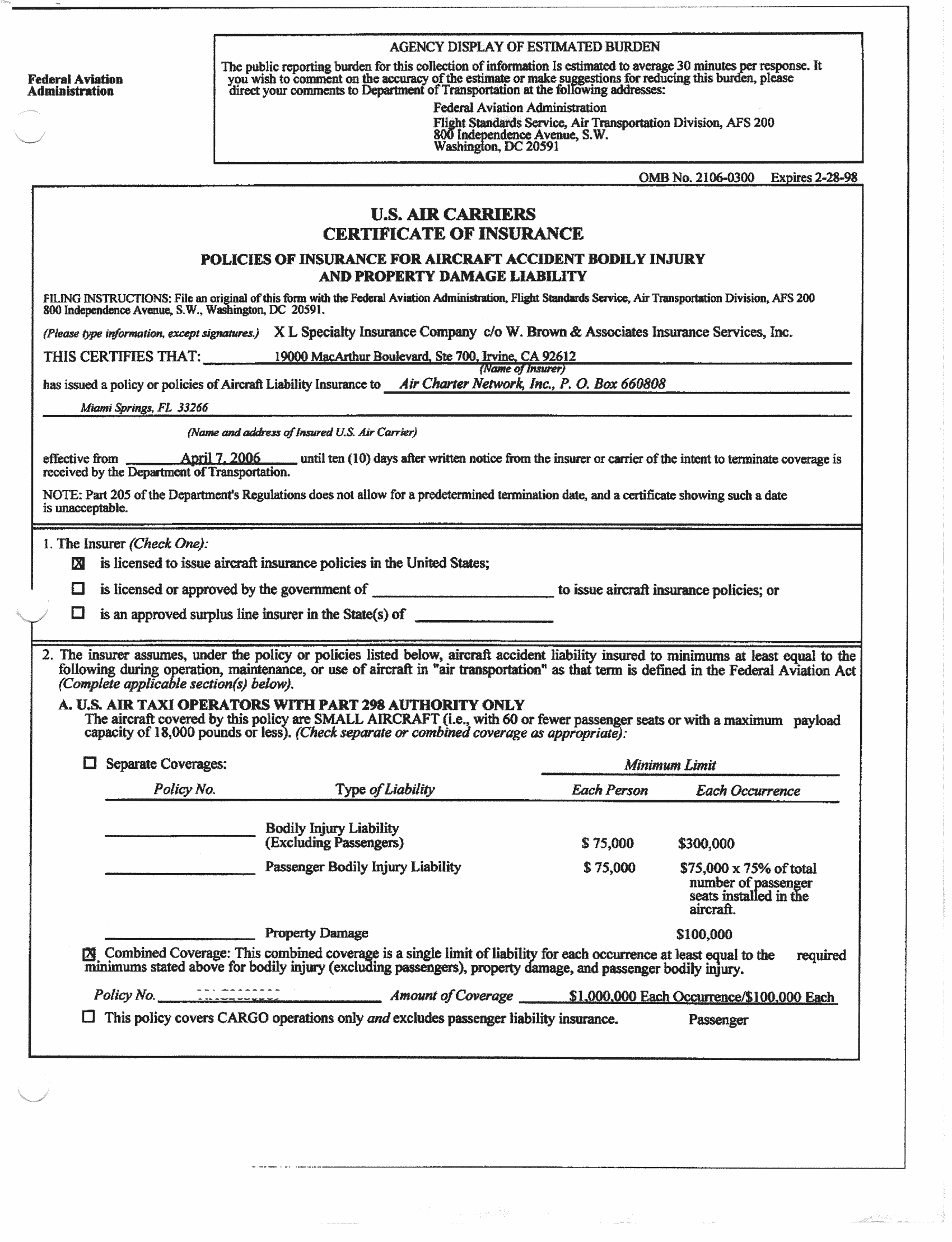Click to view - Part 135 Insurance
