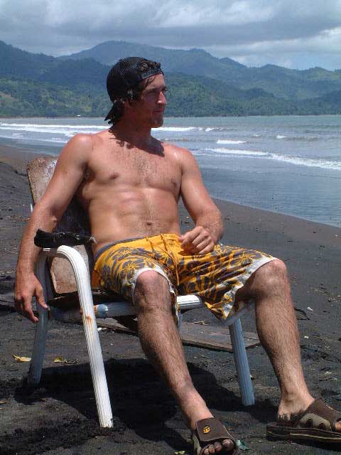 Nate, the beach, the mountains