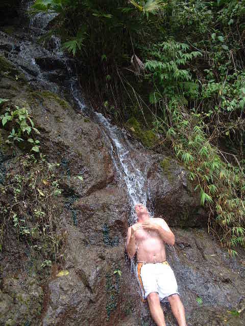 Cliff @ the waterfall by the road
