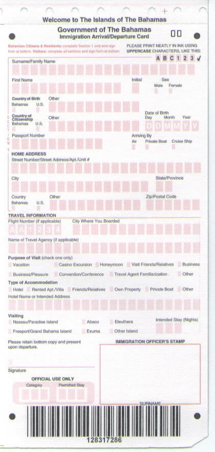 Bahamas_Immigration_Card