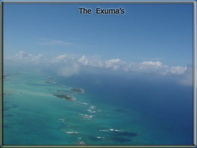 The exuma chain of islands, bahamas